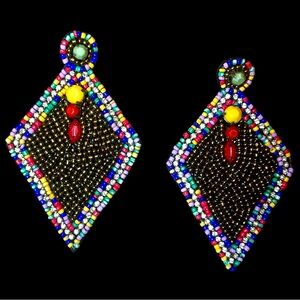 Africana Chandelier Drop Earrings